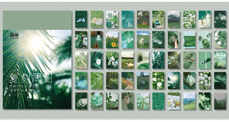 50 Sheet World scenery Style Sticker Book Washi Paper Journal DIY Material Decoration Sticker Memo Pad Scrapbook Stationery gift