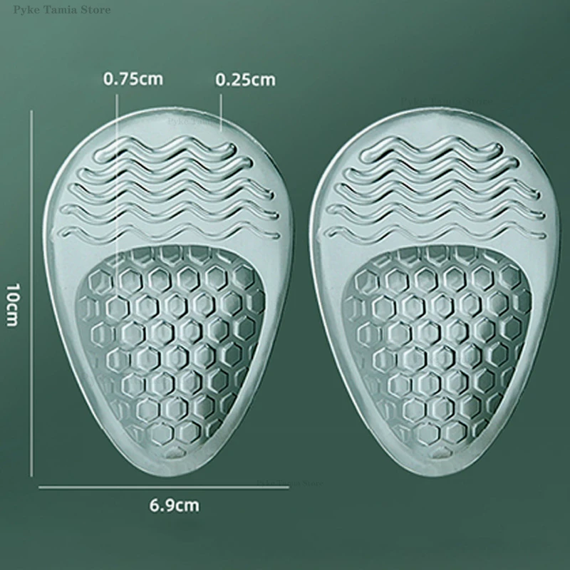 GEL Sandals Forefoot Pads High Heels Anti-wear Anti-Slip Insoles Pain Relief Foot Care Inserts Particles Massage Shoe Cushion