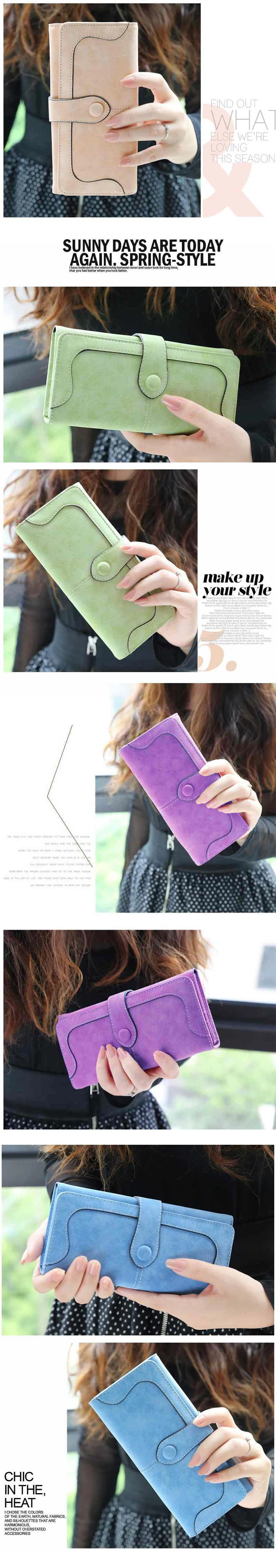 Large Capacity Women Wallet 17 Card Slots Long Wallet with ID Window & Zipper Pocket Casual Coin Purse -suitable for Daily Use