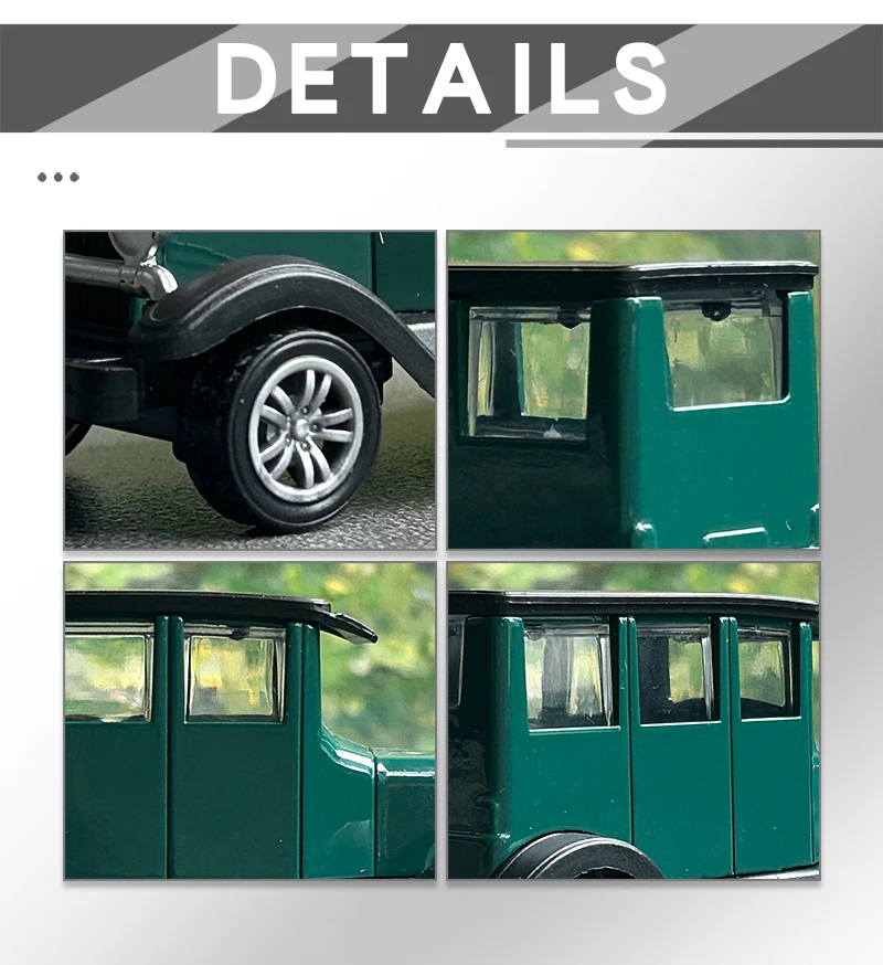 1:43 Alloy Vintage Diecast Car Ford A 1930 Model Car Classic Pull Back Car Model Miniature Vehicle Replica Gift For Kids Adults