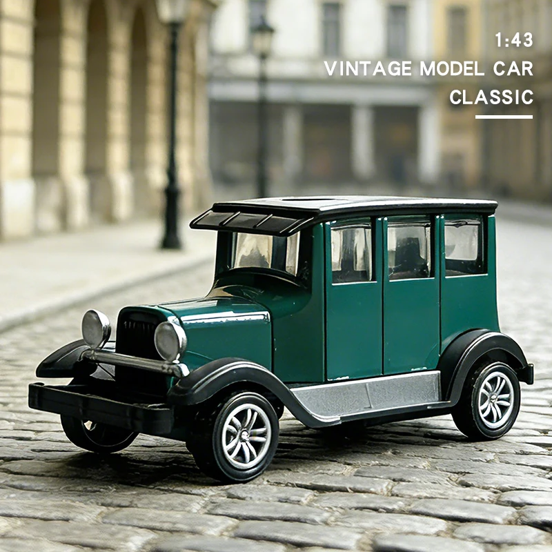 1:43 Alloy Vintage Diecast Car Ford A 1930 Model Car Classic Pull Back Car Model Miniature Vehicle Replica Gift For Kids Adults