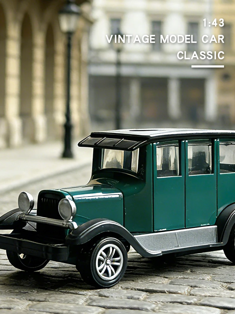 1:43 Alloy Vintage Diecast Car Ford A 1930 Model Car Classic Pull Back Car Model Miniature Vehicle Replica Gift For Kids Adults