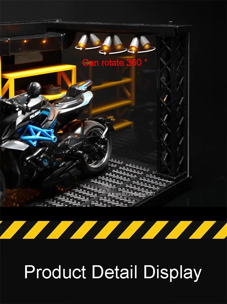 1:24 Scale Car Model Toy DIY Parking Lot Acrylic Storage Box Assembly Toys Transparent Dustproof Display Box for Children Gifts