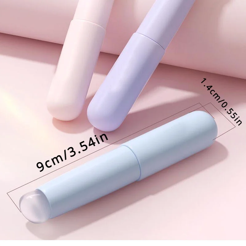 Silicone Lip Brushe with ABS Plastic Handle, Portable Lipstick & Lip Balm Applicator with Cap,Perfect Blending & Smudge Cover