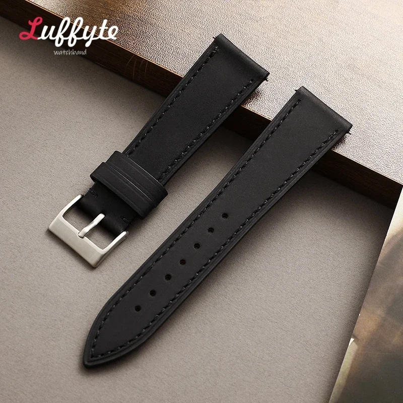 Quick Release Leather Watch Strap 18mm 19mm 20mm 21mm 22mm Universal Watch Belt Fashion Black Blue Brown Watchband Accessories