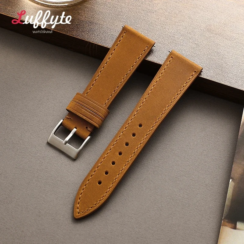 Quick Release Leather Watch Strap 18mm 19mm 20mm 21mm 22mm Universal Watch Belt Fashion Black Blue Brown Watchband Accessories