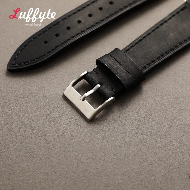 Quick Release Leather Watch Strap 18mm 19mm 20mm 21mm 22mm Universal Watch Belt Fashion Black Blue Brown Watchband Accessories