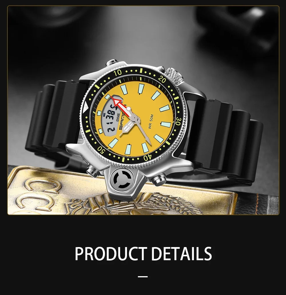 SANDA Casual Style Watches Men Quartz Wristwatch Waterproof Shock Man Watch Relogio Mascuo 3008 Fashion New Sport Men's Watch