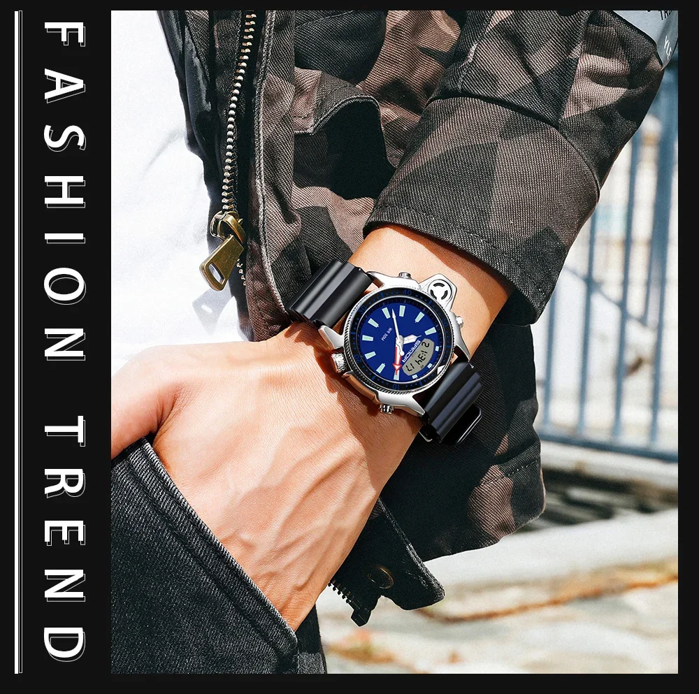 SANDA Casual Style Watches Men Quartz Wristwatch Waterproof Shock Man Watch Relogio Mascuo 3008 Fashion New Sport Men's Watch