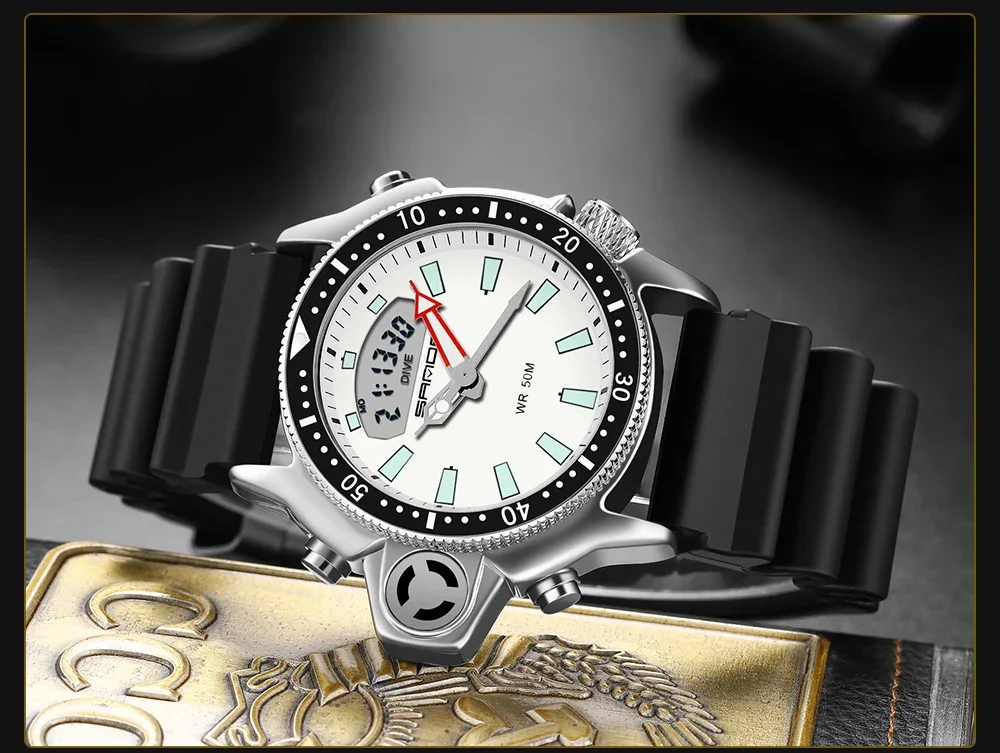 SANDA Casual Style Watches Men Quartz Wristwatch Waterproof Shock Man Watch Relogio Mascuo 3008 Fashion New Sport Men's Watch