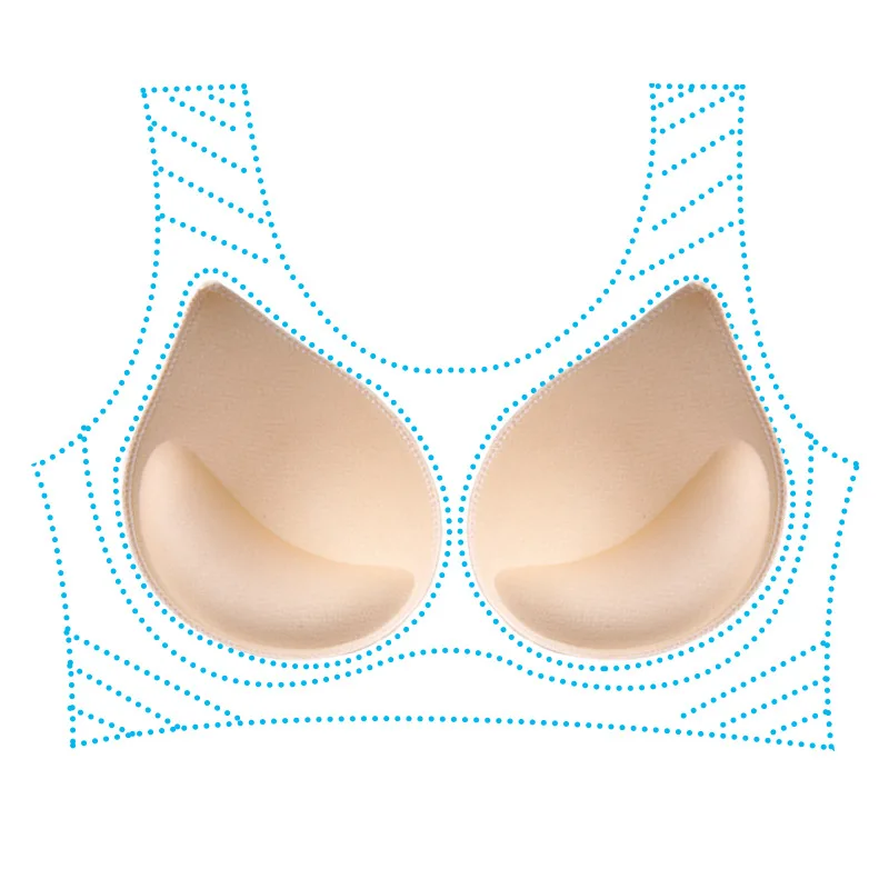 Sports Bra Breast Pad Push Up Bra Insert Pads Chest Enhancers Bra Foam Insert Chest Cup Intimates Accessories Sponge Bra Pads
