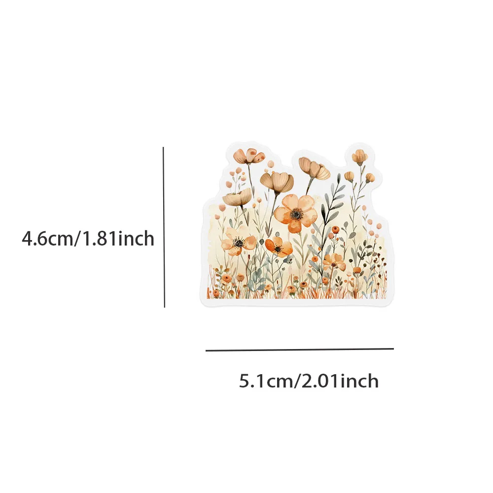 50PCS Watercolor Clip Art Stickers Exquisite Handheld Materials Phone Cases Laptop Suitcases Water Cups Waterproof Stickers