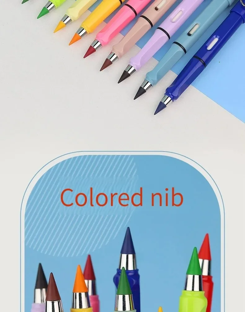 12 Color Eternal Pencil Can Be Wiped Magic Replace Head Eco Friendly Student Painting Kids Gift Draw School Supply Gifts