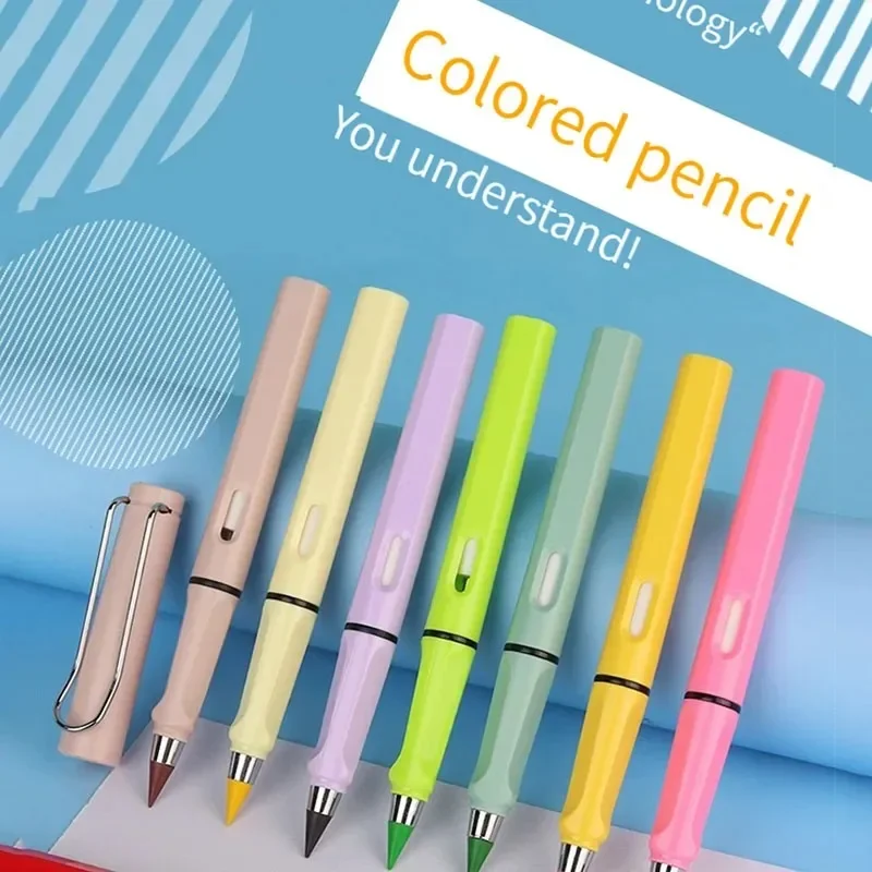 12 Color Eternal Pencil Can Be Wiped Magic Replace Head Eco Friendly Student Painting Kids Gift Draw School Supply Gifts