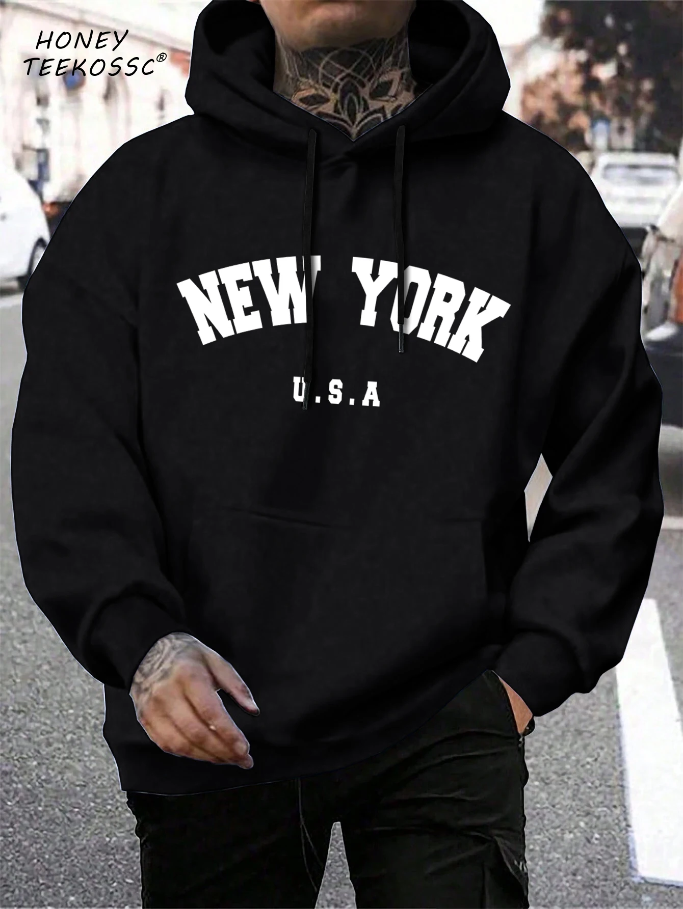 Brooklyn Est 1998 New York Printing Men Hoodies Harajuku Crewneck Hoodie Fashion Oversize Hoody Autumn Comfortable Tracksuit
