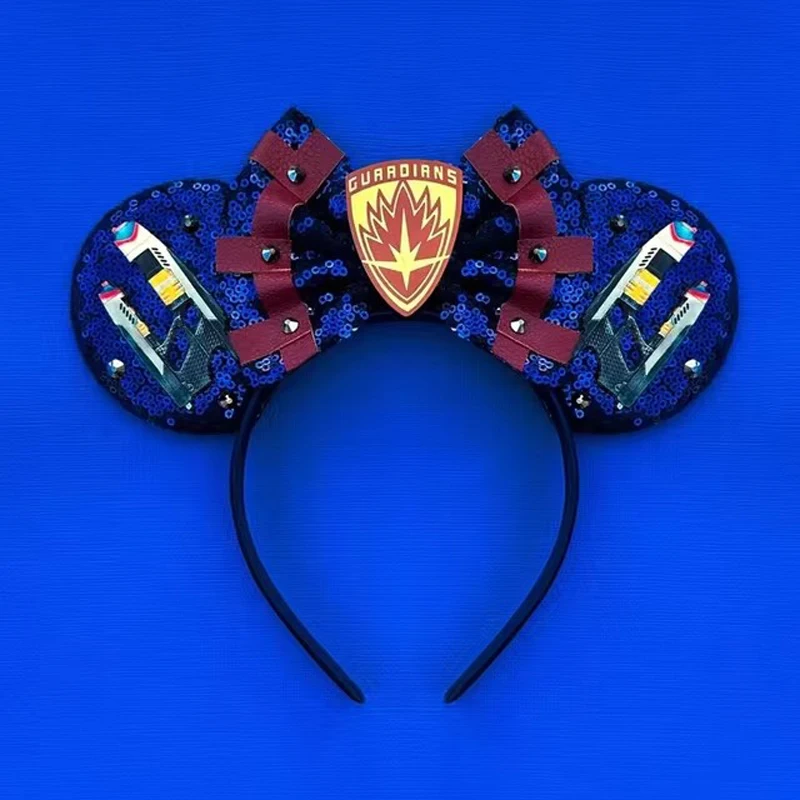 Mickey Mouse Guardians Of Galaxy Hairbands Baby Groot Ears Hair Accessories Kids Cartoon Headband Girls Bow Head Bands Women