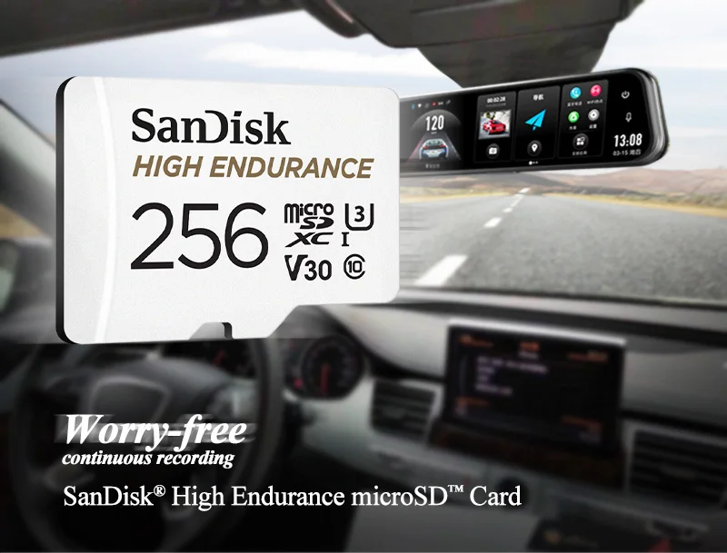 Original SanDisk High Endurance Micro SD Card MicroSDHC 32GB V30 C10 MicroSDXC 64GB 128GB 256GB Memory Card For Dash Camera