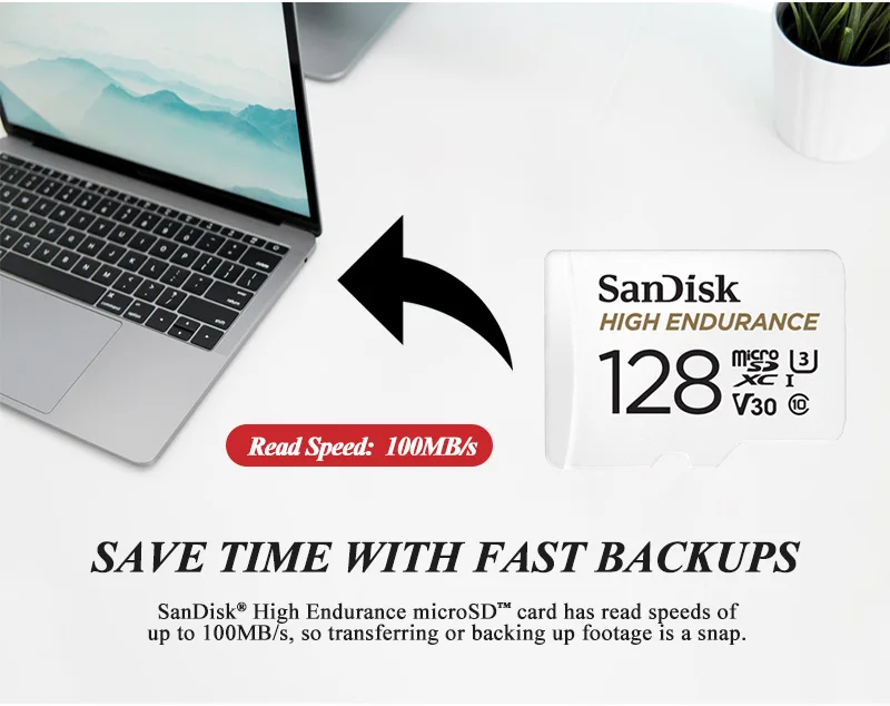 Original SanDisk High Endurance Micro SD Card MicroSDHC 32GB V30 C10 MicroSDXC 64GB 128GB 256GB Memory Card For Dash Camera
