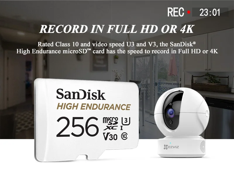 Original SanDisk High Endurance Micro SD Card MicroSDHC 32GB V30 C10 MicroSDXC 64GB 128GB 256GB Memory Card For Dash Camera