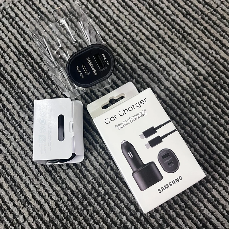 60W Samsung USB Type C Car Charger PD Super Charging Galaxy S25 S24 S23 S22 Ultra 45W 15W Charger Samsung Z Fold 5 4 Flip in Car