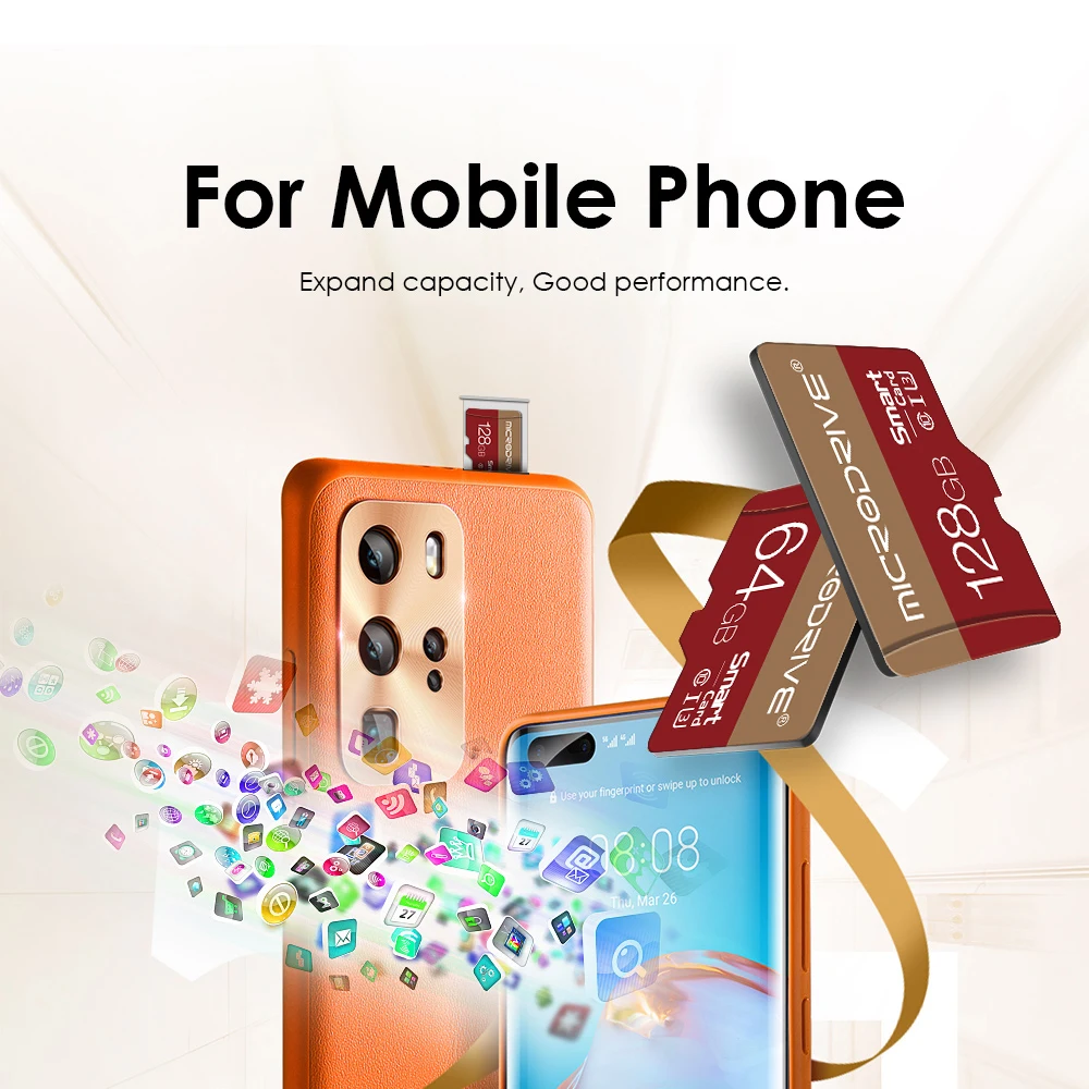 Original micro TF SD Card 256GB 128GB 64GB 32GB TF Class 10 UHS-1 Memory Card Flash Card Memory micro for Smartphone PC