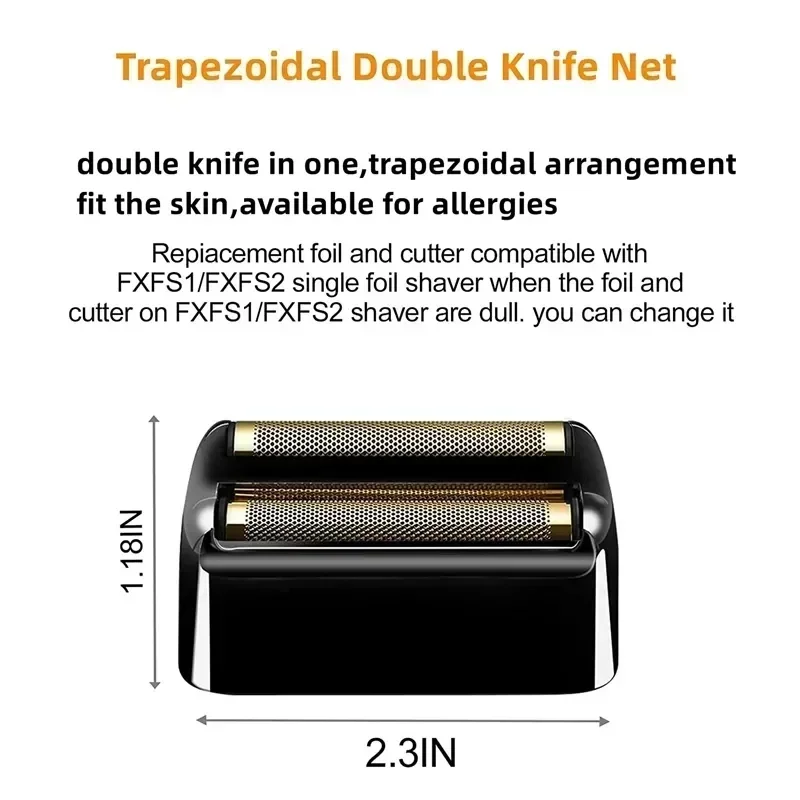 Professional Barber Electric Shaver Replacement Double Cutter Blade And Foils Head Cover For Babyliss Cordless Foil Shaver FXFS2