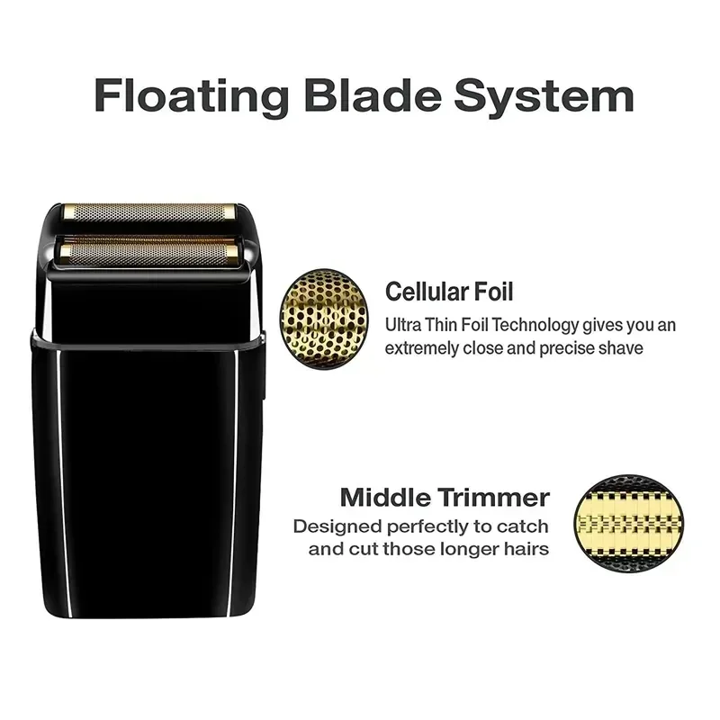 Professional Barber Electric Shaver Replacement Double Cutter Blade And Foils Head Cover For Babyliss Cordless Foil Shaver FXFS2