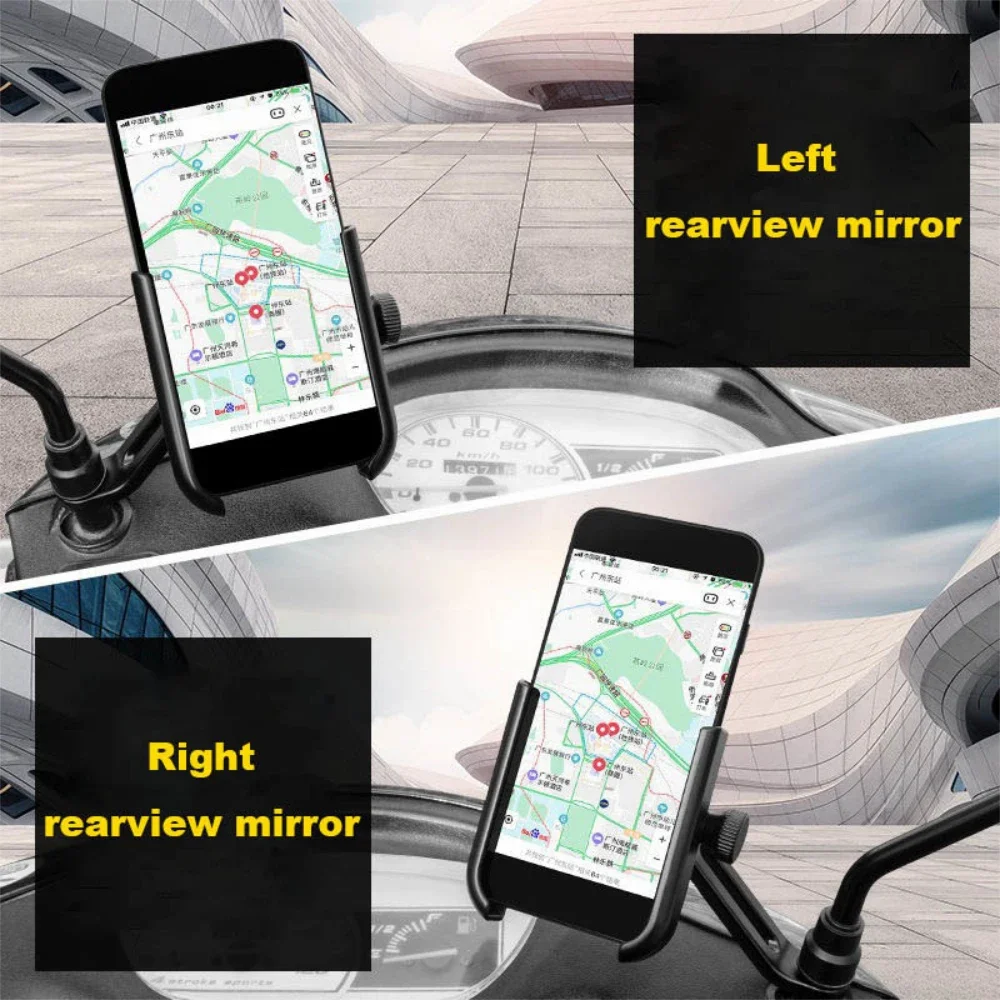 Aluminum Alloy Motorcycle Bicycle Mobile Phone Holder GPS Bracket Mounting Clip Multi-Specification Mobile Handlebar Bracket