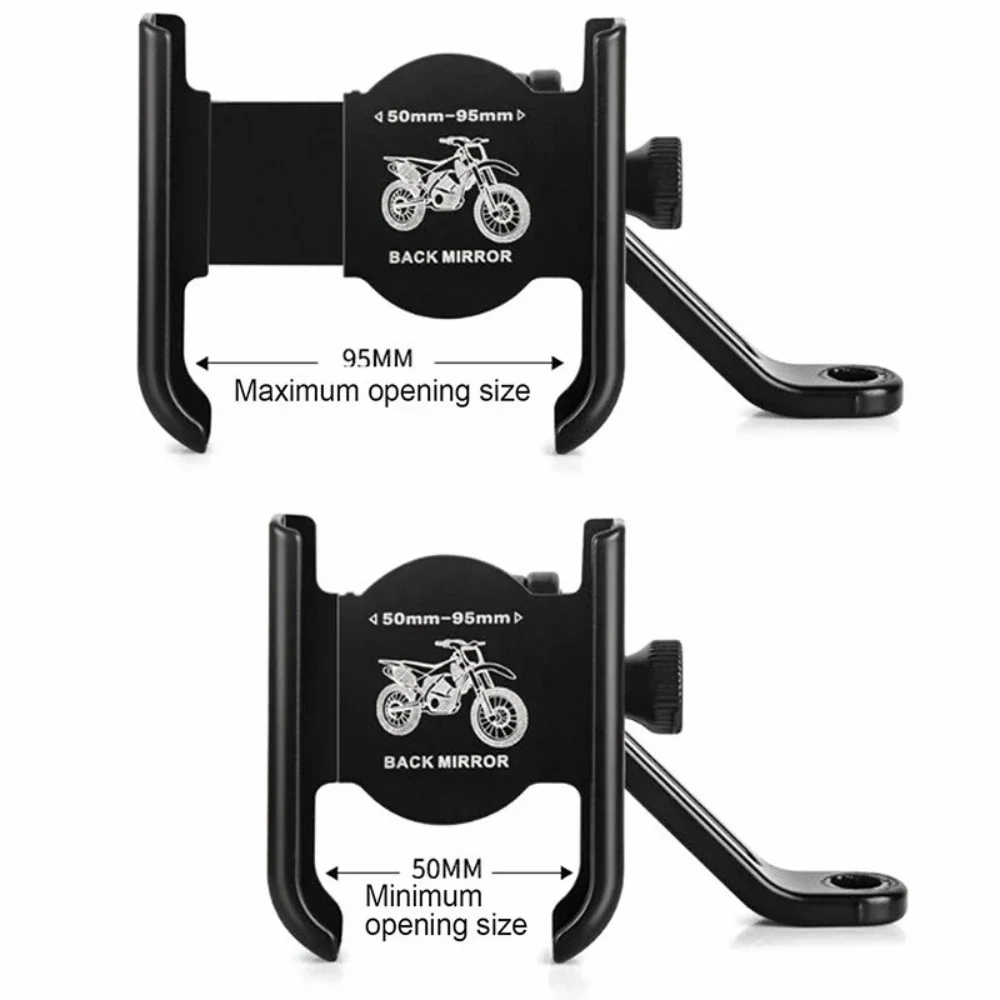 Aluminum Alloy Motorcycle Bicycle Mobile Phone Holder GPS Bracket Mounting Clip Multi-Specification Mobile Handlebar Bracket