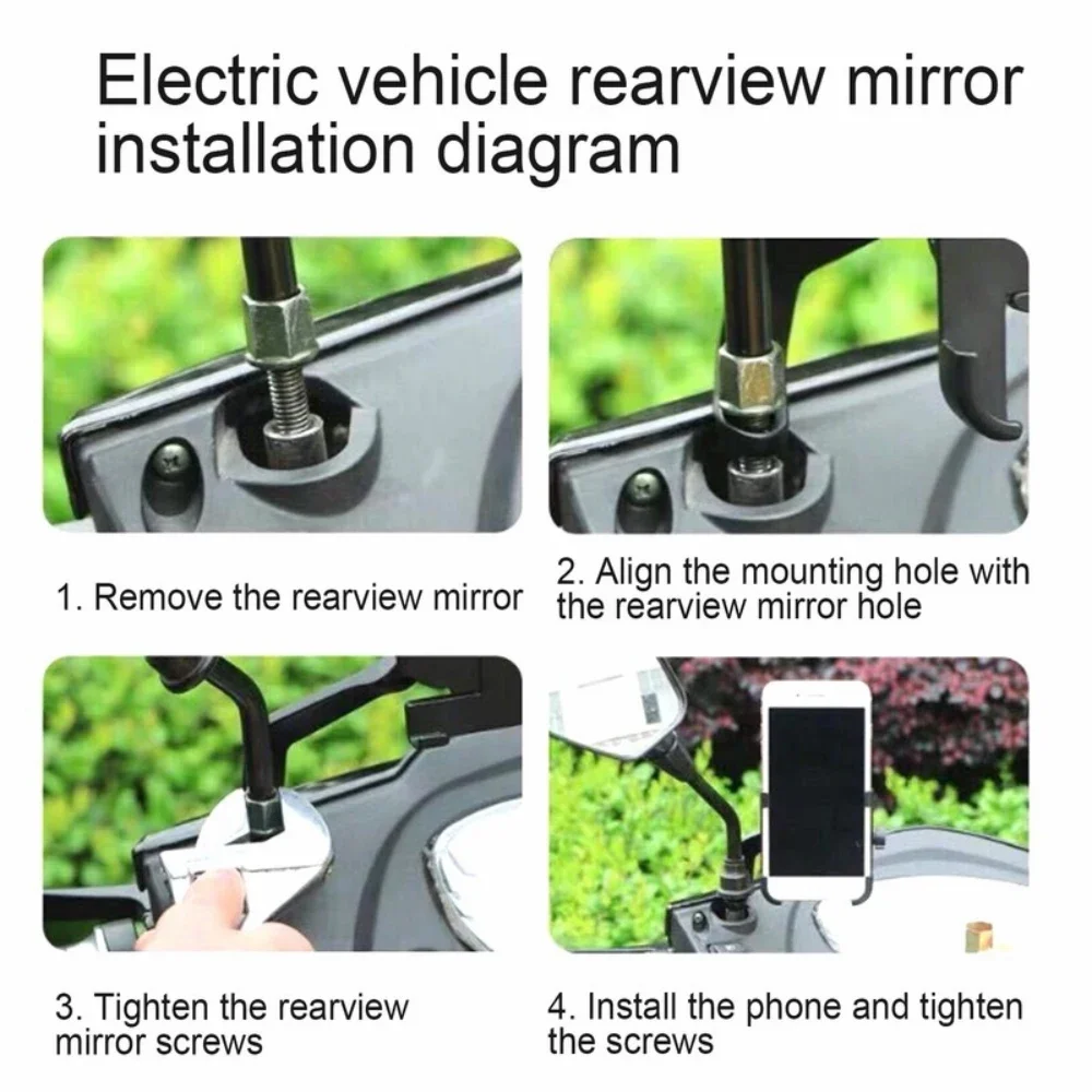 Aluminum Alloy Motorcycle Bicycle Mobile Phone Holder GPS Bracket Mounting Clip Multi-Specification Mobile Handlebar Bracket