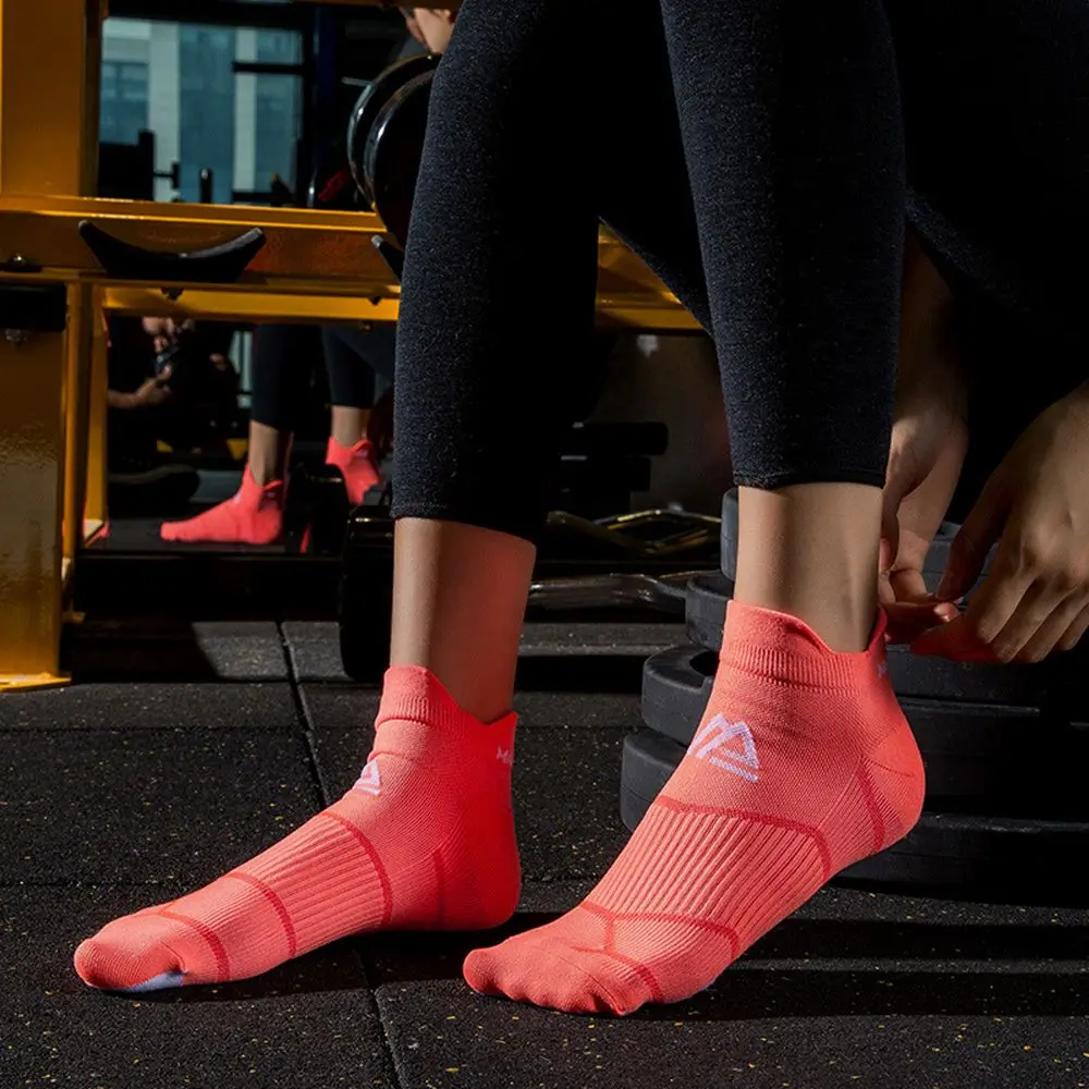 Professional Marathon Running Fitness Short Socks Women Men Sweat-absorbent Anti-friction Breathable Compression Quarter Socks