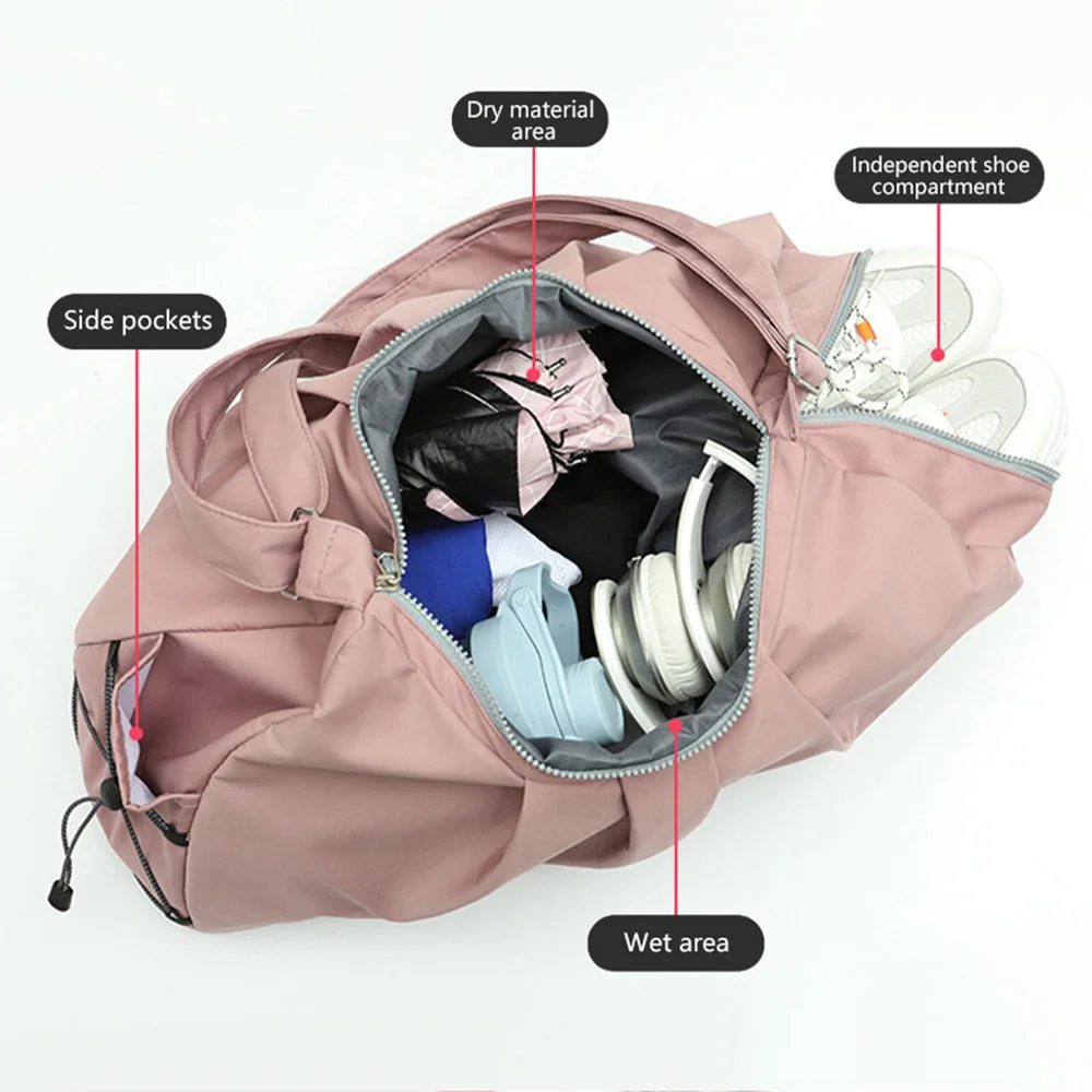 Single shoulder yoga bag nylon large capacity travel bag multifunctional and minimalist fitness bag gym bag