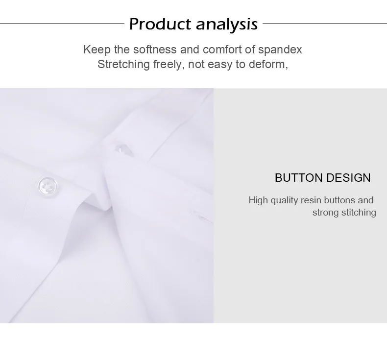 50-130KG non-ironing four-sided elastic men's shirt fashion business dress casual men's long-sleeved solid color shirt