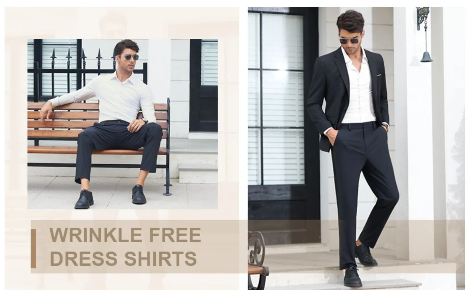 50-130KG non-ironing four-sided elastic men's shirt fashion business dress casual men's long-sleeved solid color shirt
