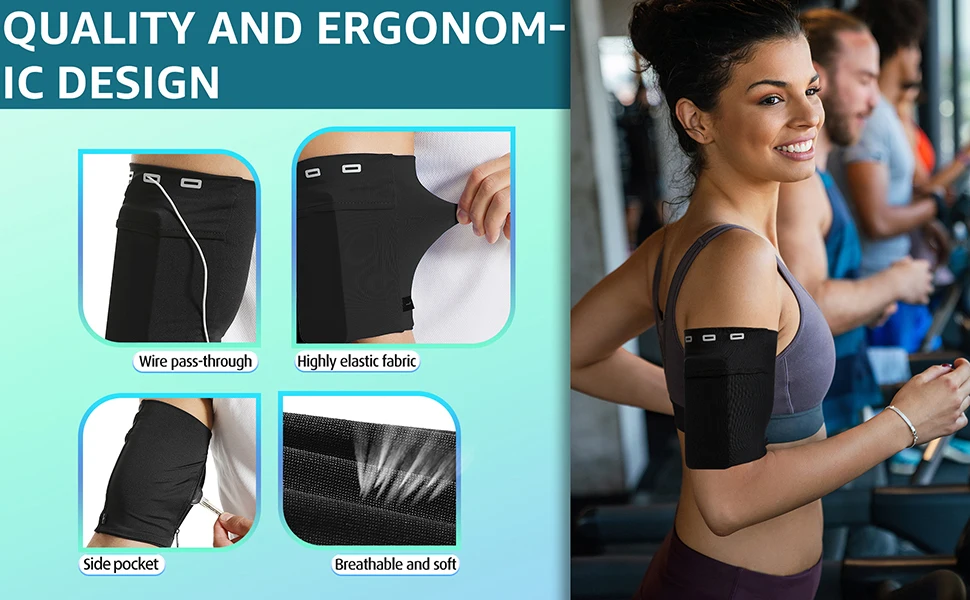 Sports Arm Bag Phone Holder for Running, Cell Phone Arm Bands, Phone Strap Armband Fits Phone, Use for Walking, Hiking, Biking