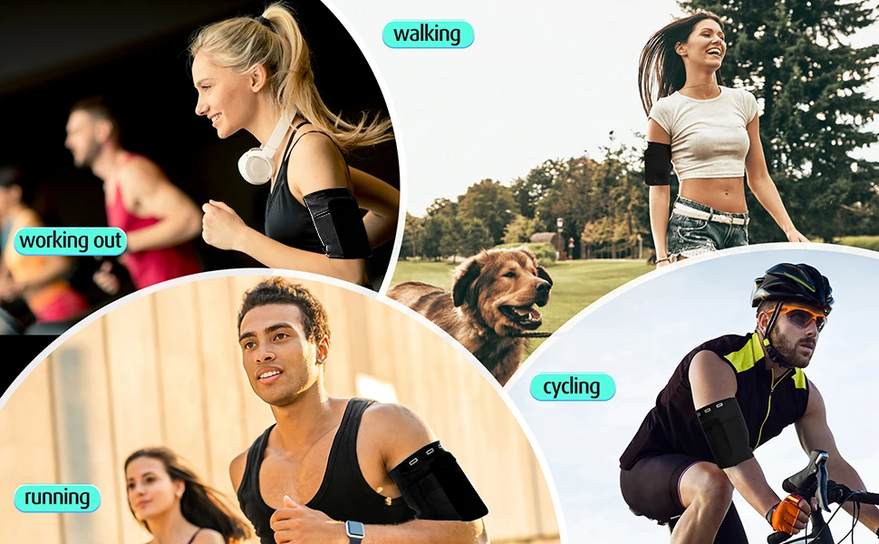 Sports Arm Bag Phone Holder for Running, Cell Phone Arm Bands, Phone Strap Armband Fits Phone, Use for Walking, Hiking, Biking