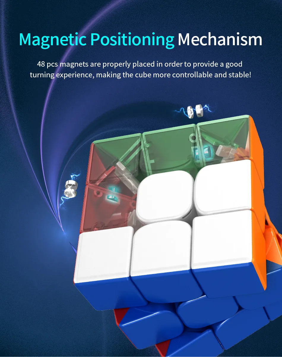 2020 Moyu RS3 M Magnetic 3x3x3 Speed Magic Cube MF RS3M Puzzle Cube Magnet 3x3 RS3M UV Magico Cubo