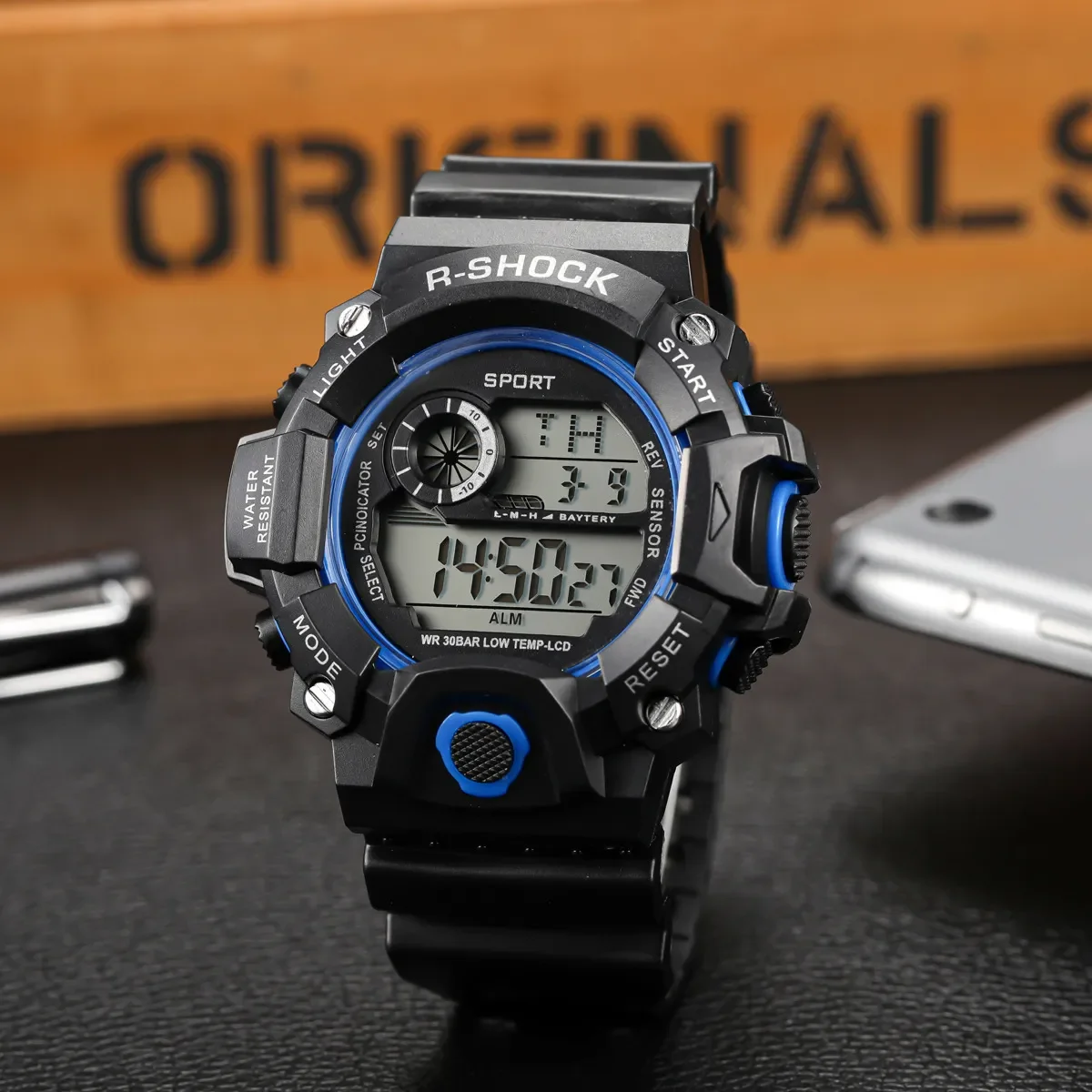 YIKAZE Sports Watch for men Black Dial Military Digital Watch Luminous Date Chronograph Alarm Clock Student Kids Man Wristwatch