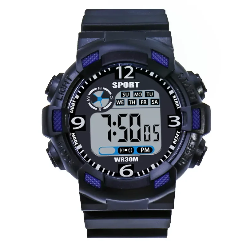 YIKAZE Sports Watch for men Black Dial Military Digital Watch Luminous Date Chronograph Alarm Clock Student Kids Man Wristwatch