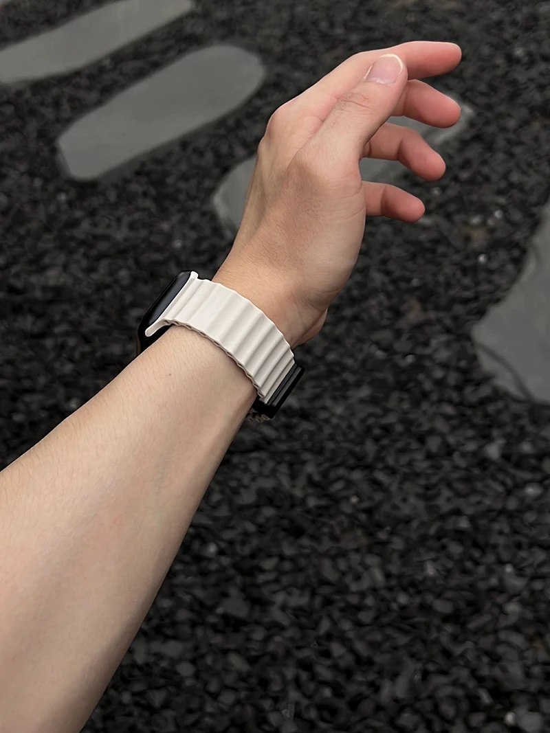 Ocean Strap for Apple Watch 10 9 8 7 Ultra Band 46mm 45mm 49mm 44mm 41/42mm Silicone Magnetic Sport Bracelet iWatch Series SE 6