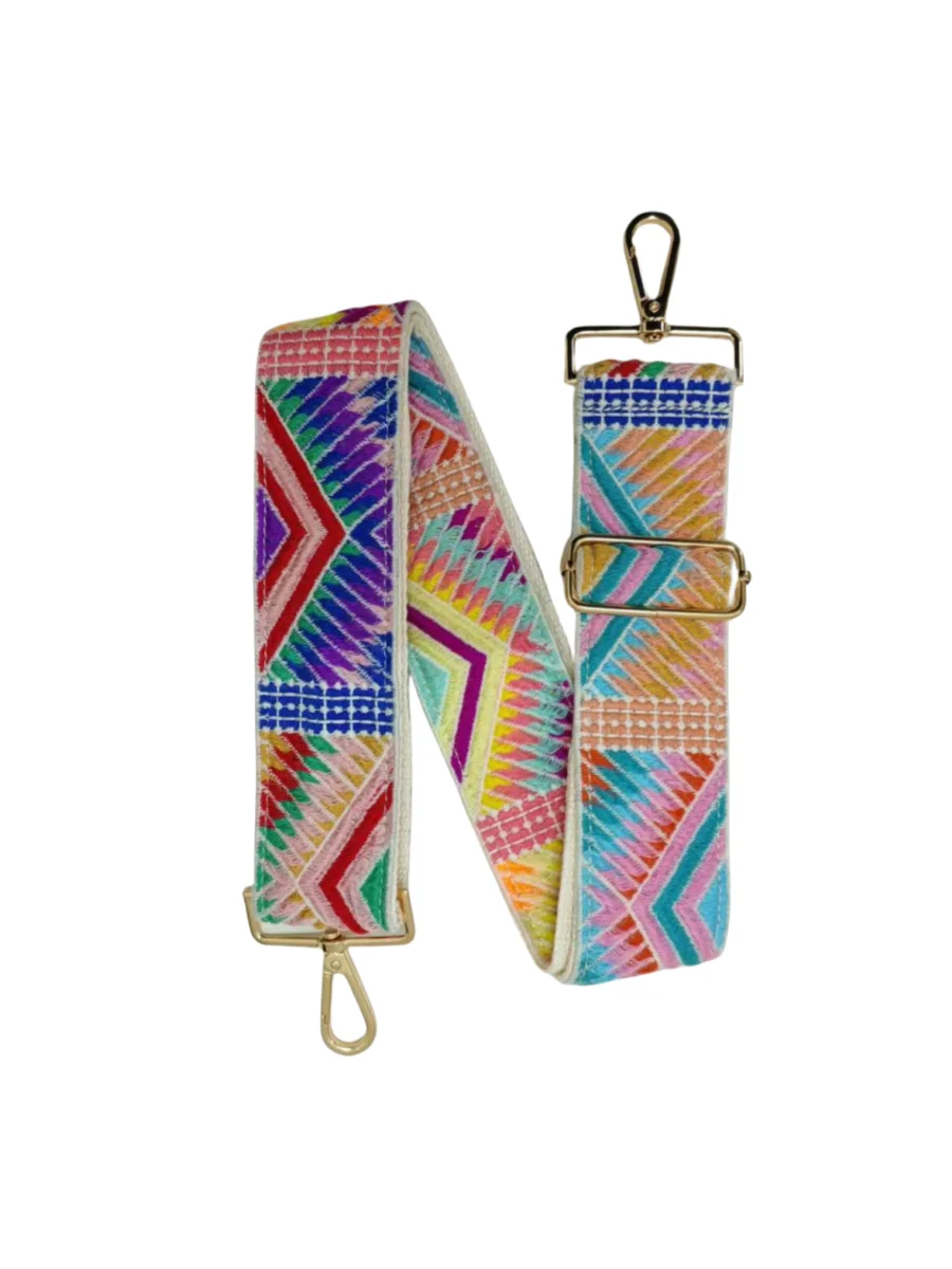 Hand Embroidered Vintage Style Shoulder Strap Multipurpose Fashion Purse Handbags Accessories Adjustable Comfort Accessory Strap