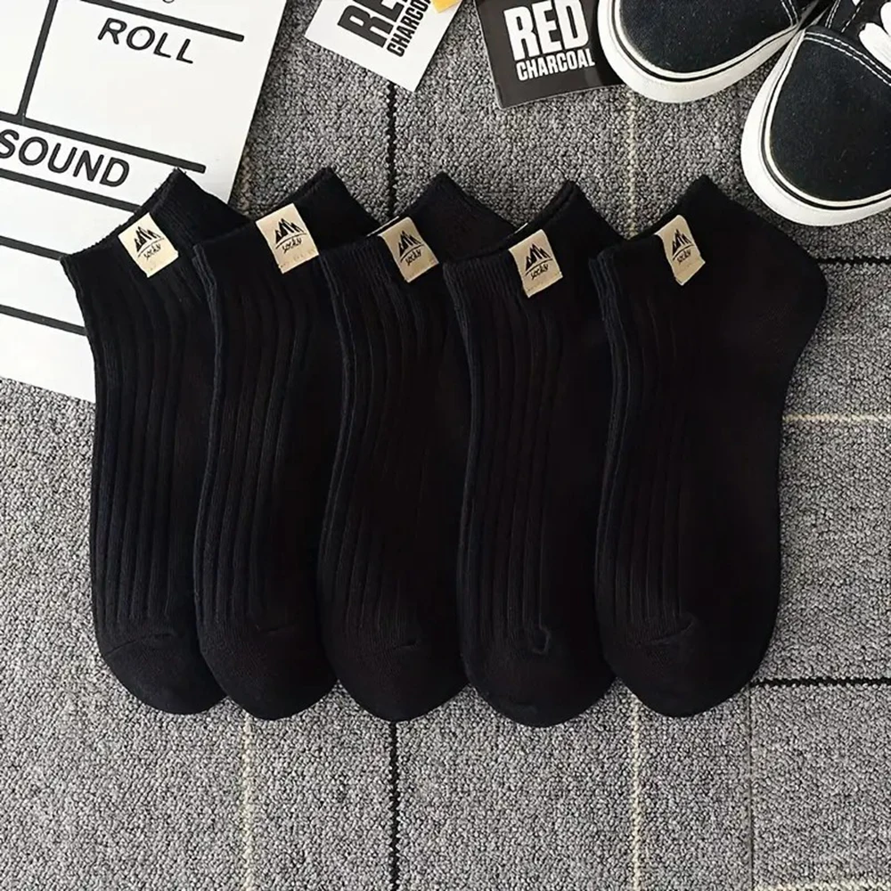 5/10/20/30 Pairs Neutral Simple Men Women Boat Socks Fashionable Versatile Comfortable Breathable Sweat Absorbing Casual Socks