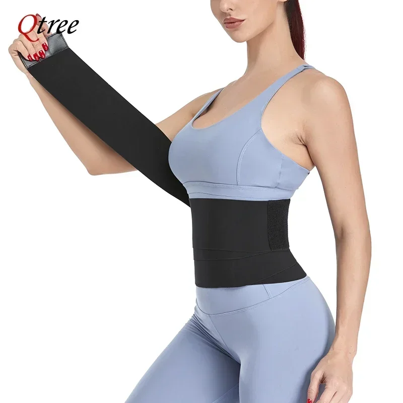 Qtree 3M-6M Waist Trainer Body Shaper Sweat Slimming Belt Shapewear Women Wrapssports And Fitness Abdominal Tightening Strap