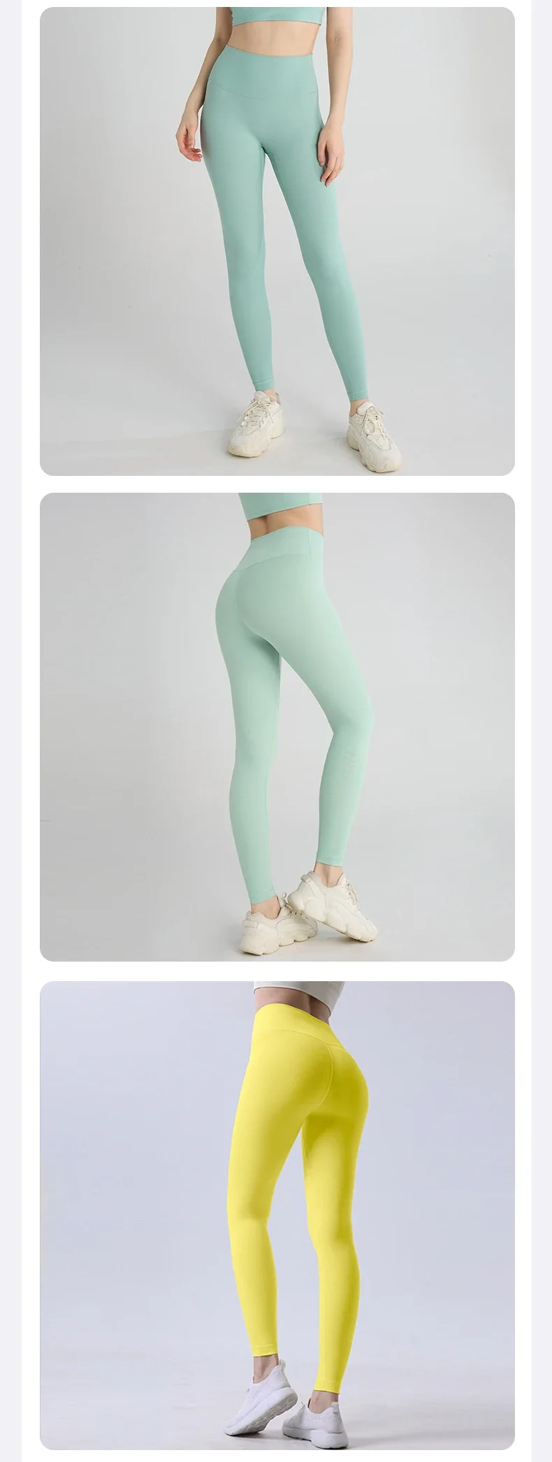 Naked feeling Yoga Leggings Women High Waisted Hip Lifting Fitness Leggings Running Cycling Pants Breathable Sports Leggings