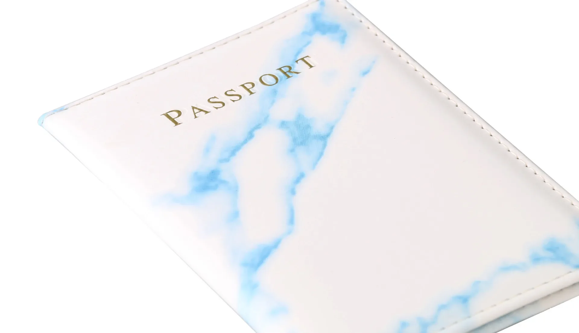 Women Men Passport Cover Pu Leather Marble Style Travel ID Credit Card Passport Holder Ticket Protective Packet Bag Wallet Pouch