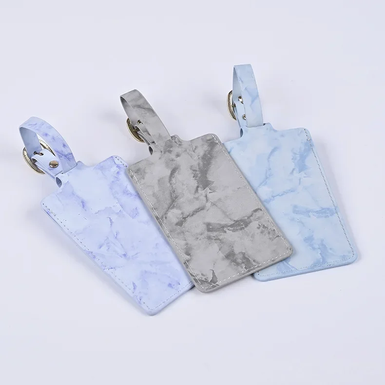 Women Men Passport Cover Pu Leather Marble Style Travel ID Credit Card Passport Holder Ticket Protective Packet Bag Wallet Pouch
