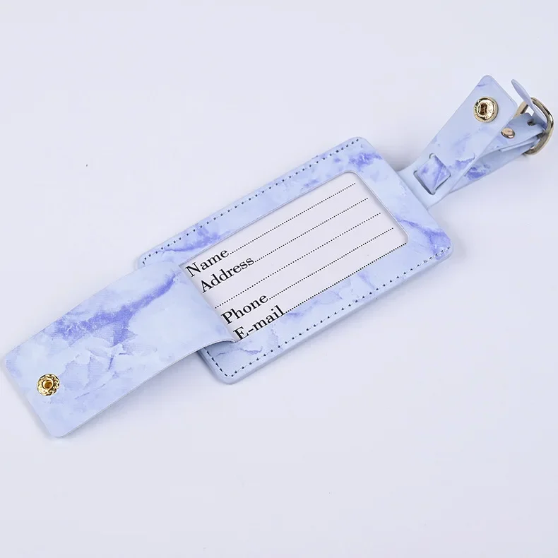 Women Men Passport Cover Pu Leather Marble Style Travel ID Credit Card Passport Holder Ticket Protective Packet Bag Wallet Pouch