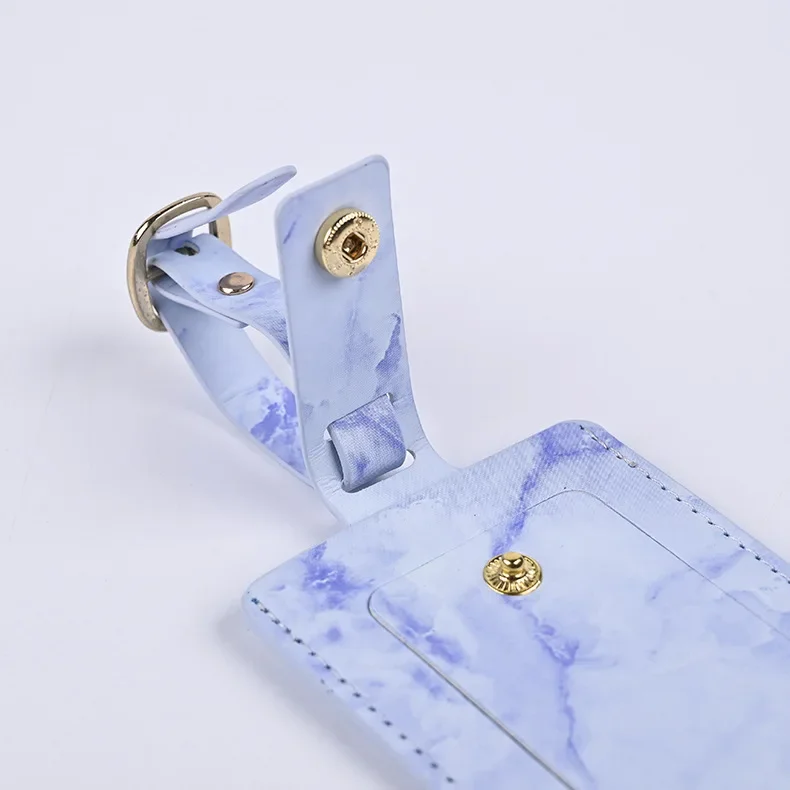 Women Men Passport Cover Pu Leather Marble Style Travel ID Credit Card Passport Holder Ticket Protective Packet Bag Wallet Pouch