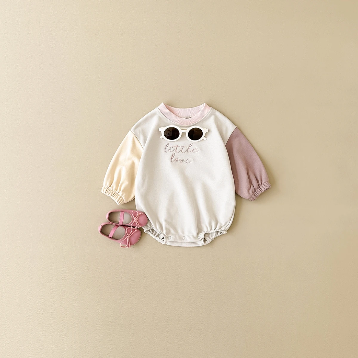 Autumn Baby Girl Clothes Newborn Toddler Boy Jumpsuit Letter Embroidery Long Sleeve Splicing Colors Bodysuits Rompers Baby