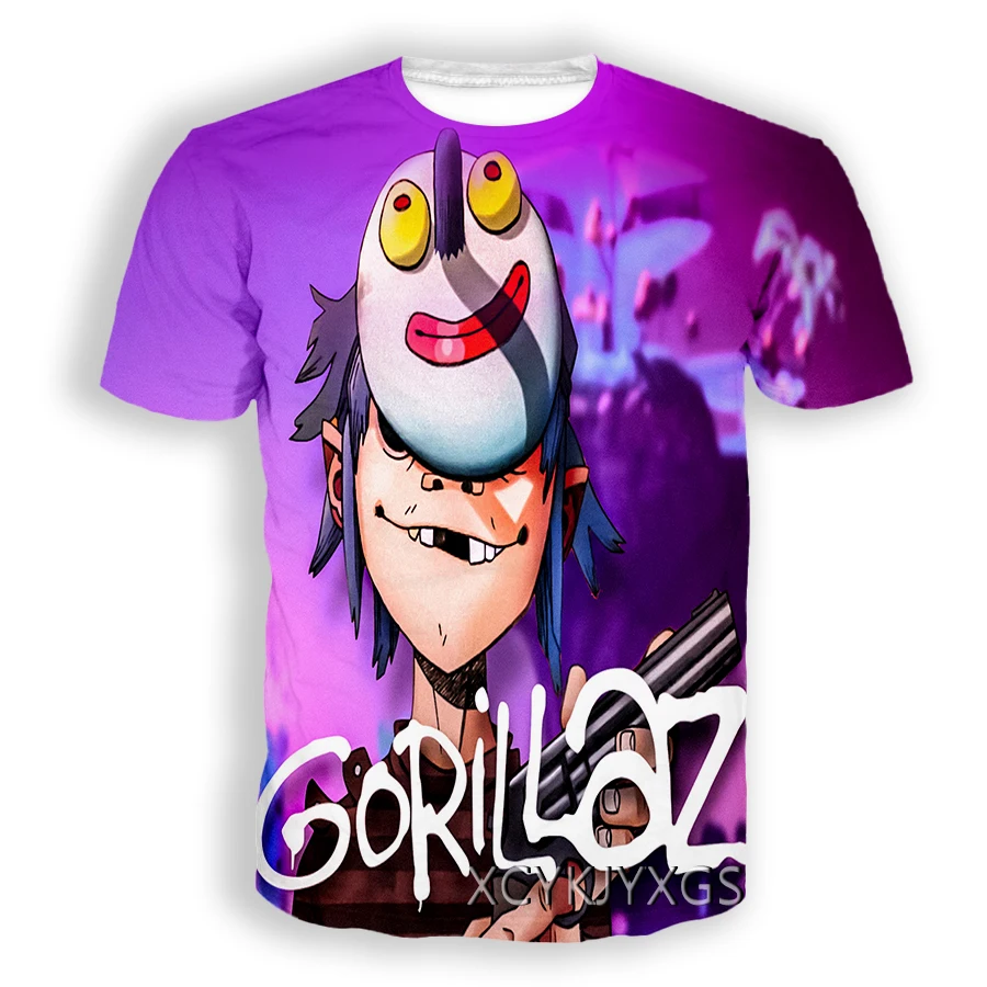 Rock Band Gorillaz 3d Printed T-shirt Men Women Fashion T-shirt Kids Hip Hop Tops Tees Punk Tshirt Graphic T Shirt Mens Clothing